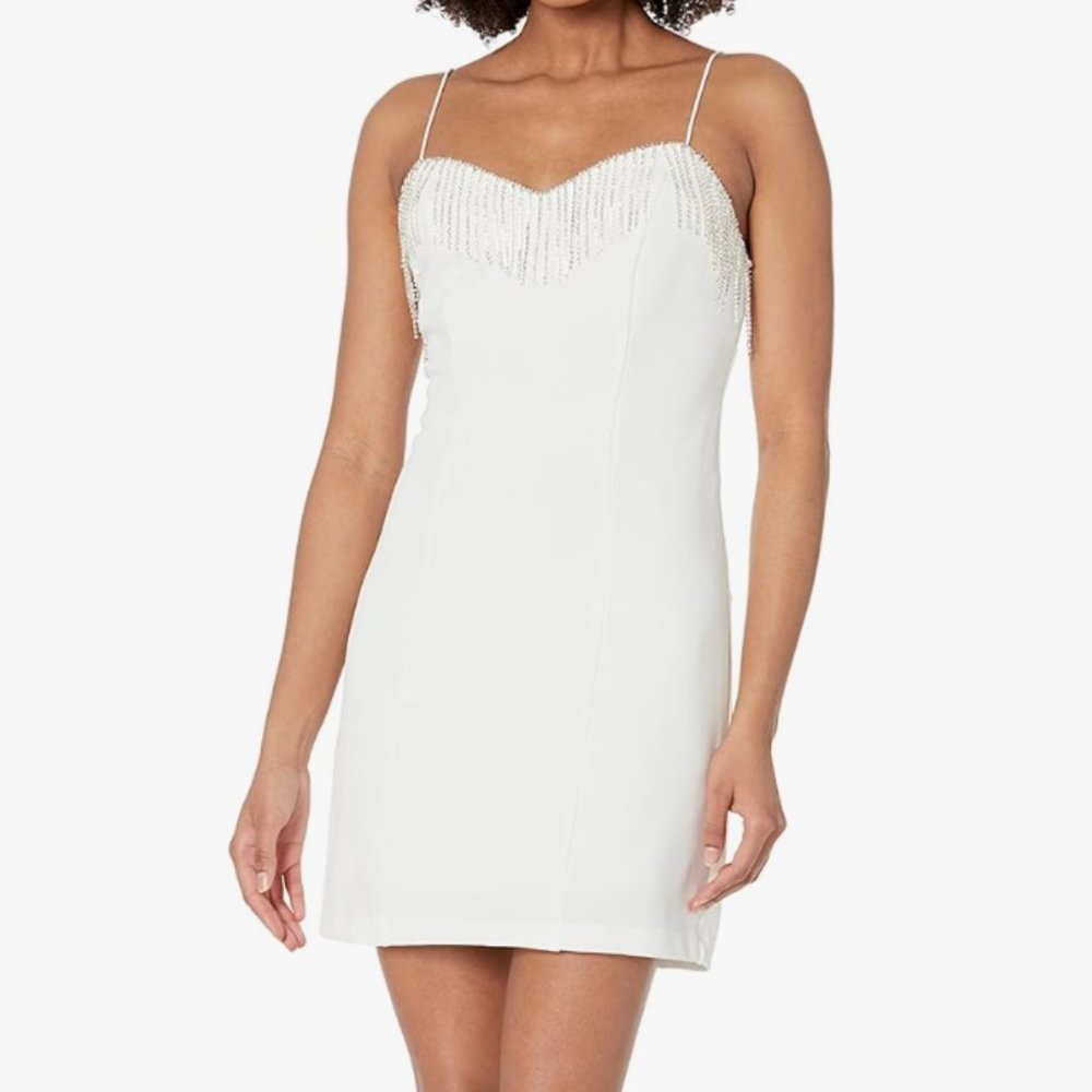 Bachelorette / Wedding White Mini Dress Size 1/XS